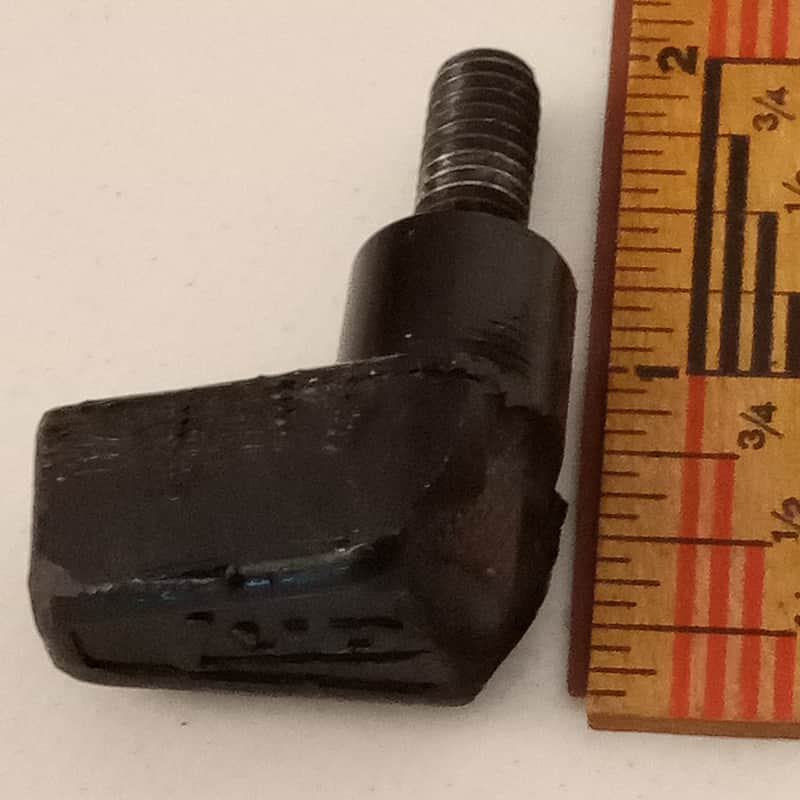 Ludwig 3/4x5/16-18tpi Hercules Wing Screw Black Plastic T-Handle Knob Vintage70s image 1