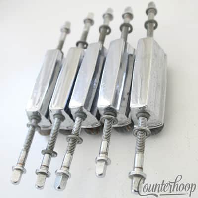 *Pearl 5x Snare Drum 2"Metric Lugs+1 5/8"Tension T-Rods Chrome Vintage 70s Japan image 2