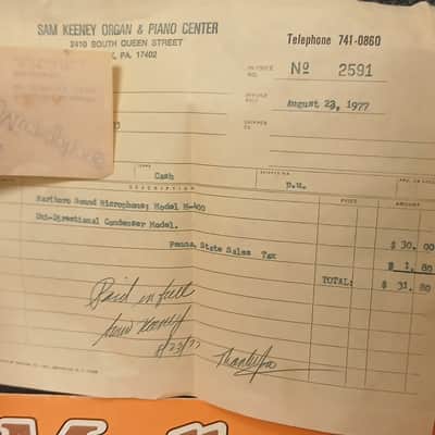 70's Marlboro Sound Works M-400 Uni-Directional Condenser Microphone Mic M400 image 5