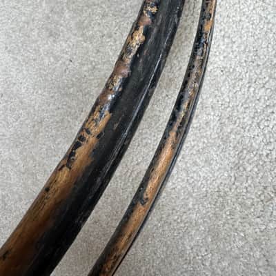 Ludwig Two Vintage WFL 28” Bass Drum Hoop - 1 5/8” (1/2” inlay groove) 50s 60s - Wood image 10