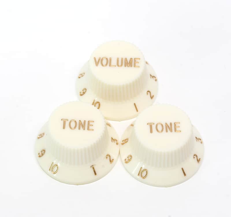 Brio Stratocaster® US fit Control Knobs  Parchment imagen 1