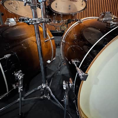 6 Piece Tama Superstar Classic Coffee Fade Maple Shells Double Bass Drum Kit w/ hardware image 2