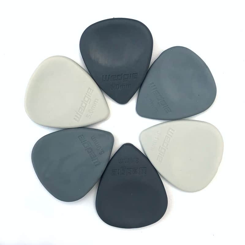 Wedgie Rubber Guitar Pick Sampler Pack | Soft, Medium, and Hard | 6 pcs image 1