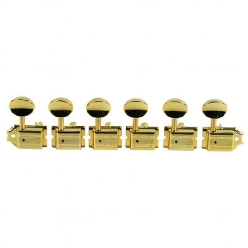 Kluson 6 In Line Supreme Series Tuning Machines With Staggered Posts GOLD KTS-6BX-GM image 1