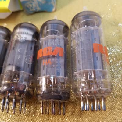 Sylvania etc. Matched Pair (2) 6FQ7 tNOS AT1000 TESTED Vacuum Tubes USA 6CG7 no divider dual triode 1963-1978 image 3