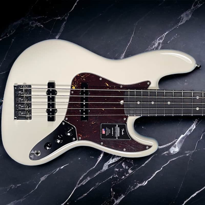 Fender AM Pro II Jazz (5), Olympic White / Rosewood *IN STOCK* image 1