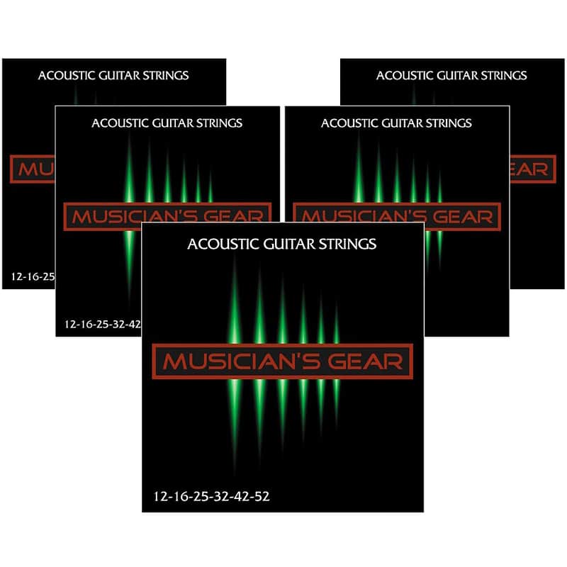 Musician's Gear 80/20 Bronze Acoustic Guitar Strings Light 5-Pack image 1
