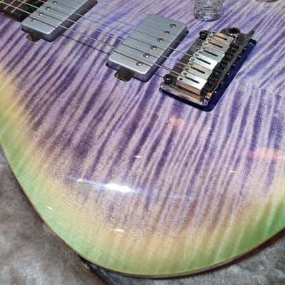 2020 Cort G290 LE Namm Limited Edition African Mahogany AAAA 7mm Flamed Maple Top image 4