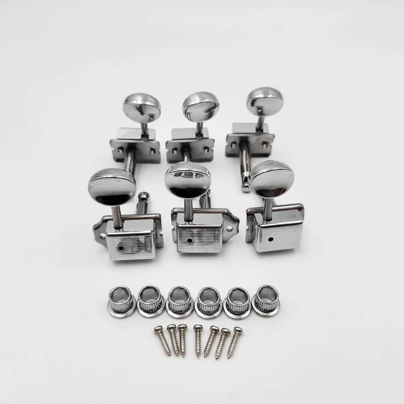 New Vintage Guitar Tuning Pegs Guitar Tuners Machine Heads Black for Strat/Tele 8mm image 1