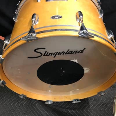 Slingerland Magnum Drum Set 70's Natural Thermogloss 20-13-16 image 3