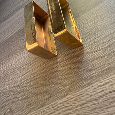 Vintage Gibson Narrow-Space Gold Humbucker Covers – 46mm Rare ’50s/’60s Spec (Original Pair) image 10