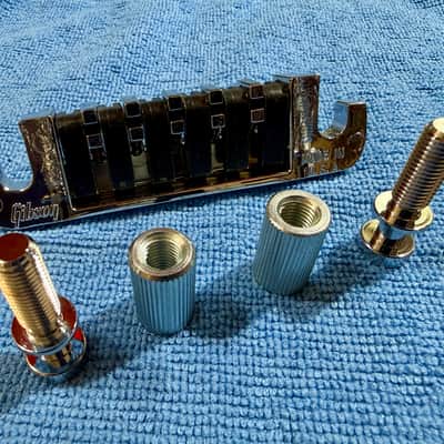 Gibson TP-6 Tailpiece 2010s - Chrome Fine Tuners Studs & Inserts image 2