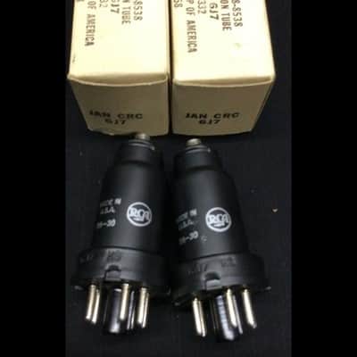 NOS NIB Pair RCA JAN CRC 6J7 (6J7G) Radio Amp Vacuum Tubes TESTED F.9675 image 2