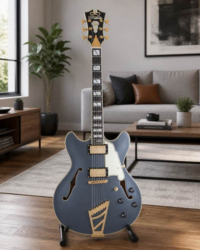 D'Angelico Deluxe DC LE 2020s - Matte Charcoal image 1