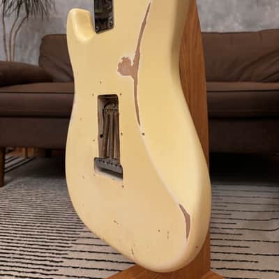 Fender Stratocaster 1962 Glas Custom Olympic White Relic Rosewood 7.4lbs w/ G&G Case image 17
