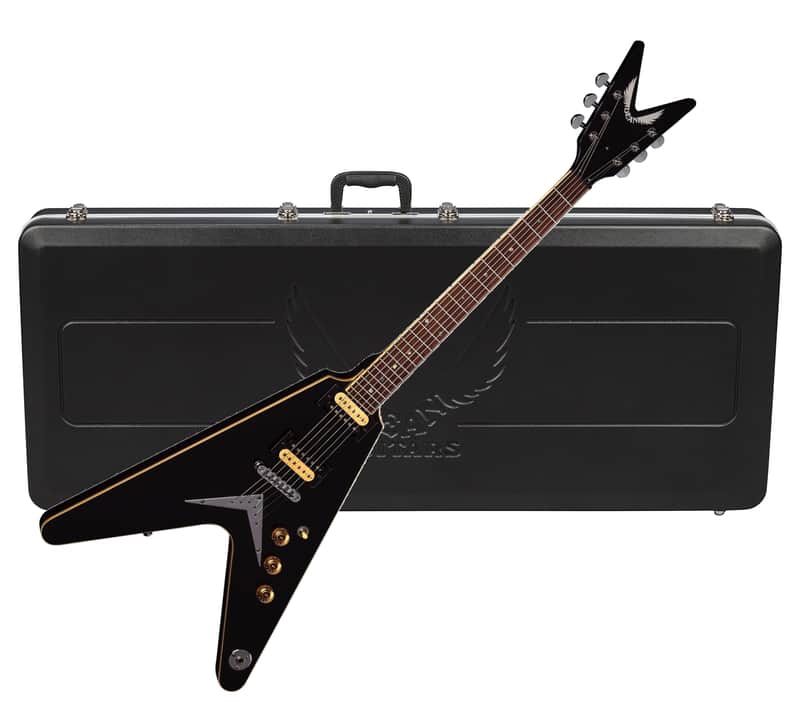 DEAN V 79 electric GUITAR Classic Black CBK V79 New w/ ABS Hard