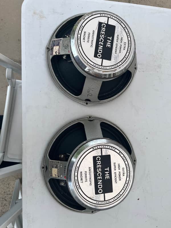 Fane Crescendo 100A Gilmour/Floyd Type 12 inch 16 ohm pair 1970s - metallic grey image 1