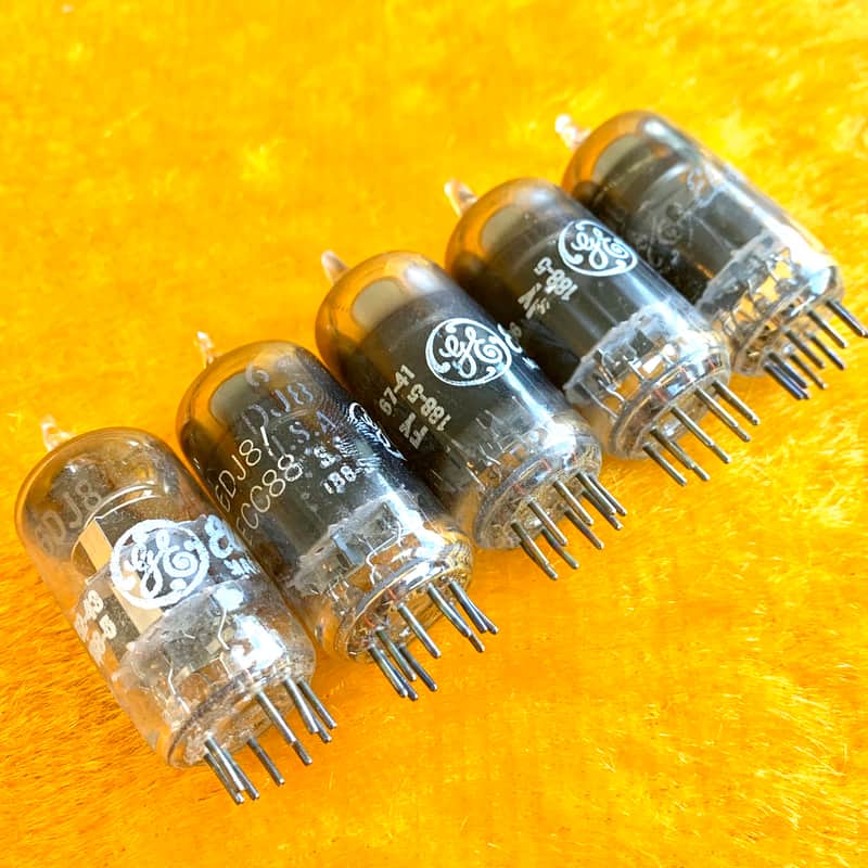 General Electric Ecc88 6DJ8 tubes 1960 original vintage USA E88cc image 1