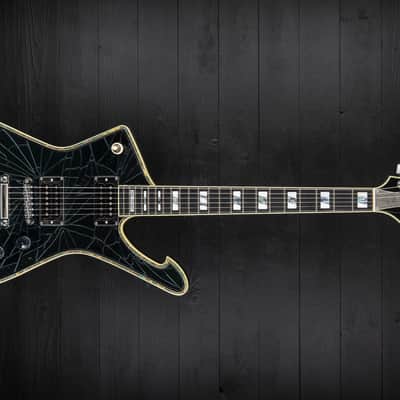 Ibanez PS3CM Paul Stanley Signature - Black Cracked Mirror image 4