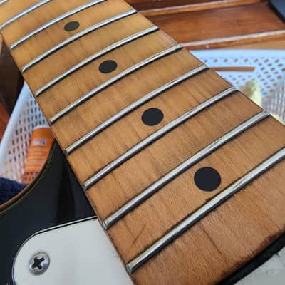 Fender Squier strat vintage MIJ SSS E serial w/bag 1987 - blk image 11