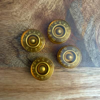 1950s Vintage Gibson Les Paul Standard & Junior Speed Knobs Authentic Vintage Part Circa 1953-1955 / Gold image 3