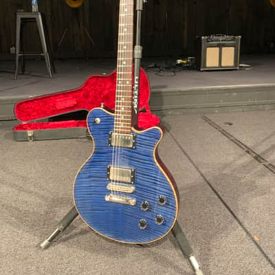 Grosh Set Neck 2005 Blue Brazilian Rosewood image 2