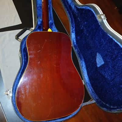 Vintage 1970s Granada W-65 Hummingbird Copy Acoustic Guitar PROJECT Japan Fender Hard Case image 5