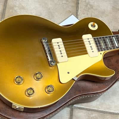 2025 Gibson Custom 1954 Les Paul Goldtop Reissue VOS Electric Guitar Double Gold image 4
