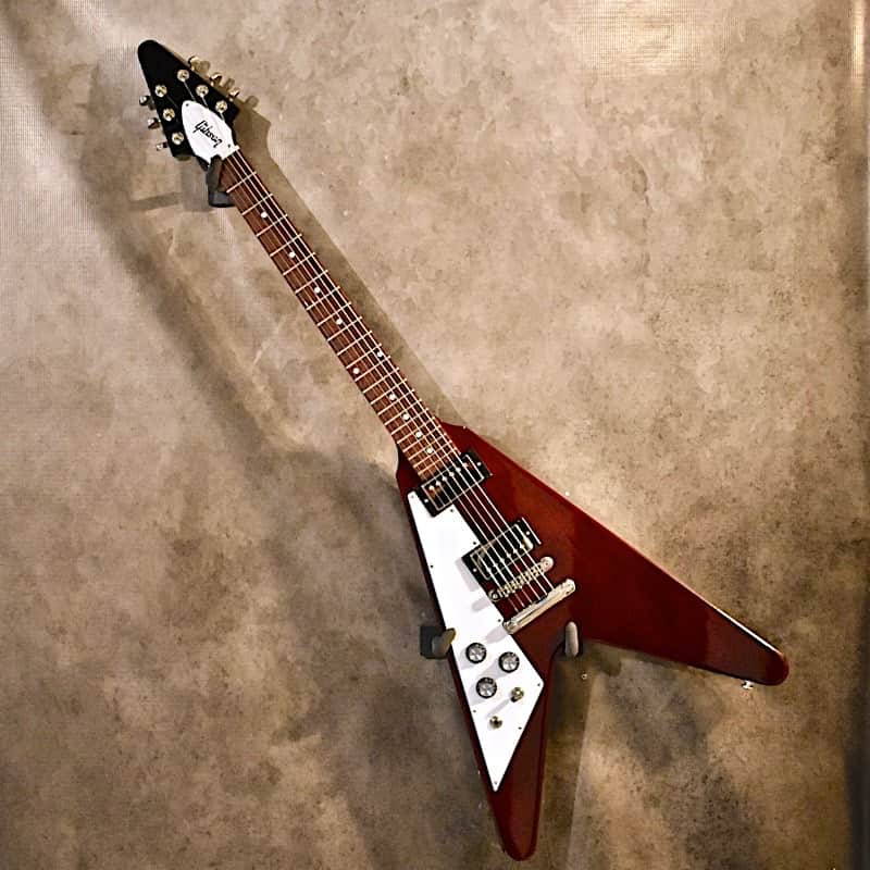 Gibson Left Handed USA Flying V 2018 Aged Cherry Lefty Guitar | Reverb