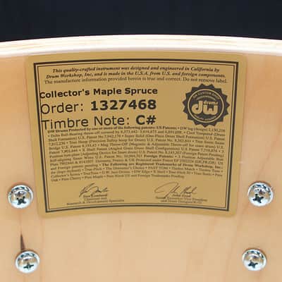 DW Collectors Maple/Spruce 6.5" x 14" Snare Drum w/ VIDEO! Honey Satin Oil image 8