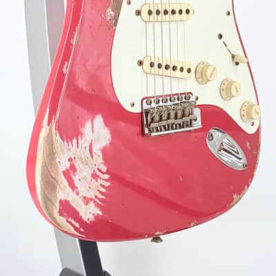 Fender USA Custom Shop  1957 HEAVY RELIC STRAT- FIESTA RED Ser#:R150868 image 3