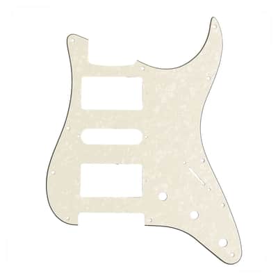11-Hole HSH Strat Pickguard (Square Corner) - 4-Ply Blue Pearl image 12