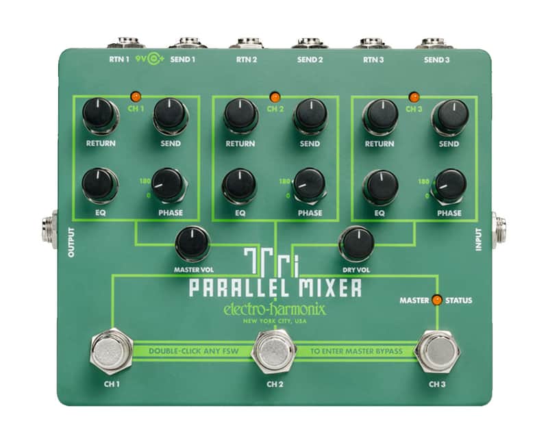 Electro-Harmonix Tri Parallel Mixer Effects Loop Mixer/Switcher Pedal - Open Box image 1