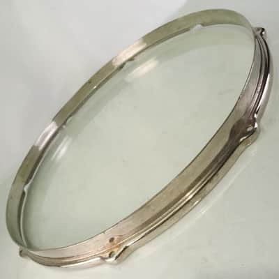Leedy/Ludwig 15"Brass Double-Flange Snare Drum/Tom Rim/Hoop Stick-Chopper NOB US image 4