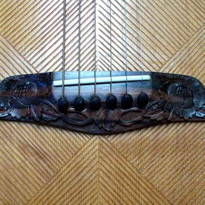Blueberry  Handmade Dreadnought Acoustic Guitar Floral Motif - Built to Order image 9