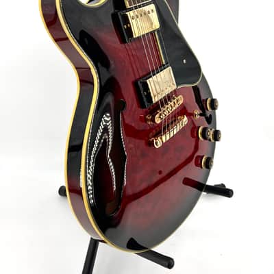 Ibanez AM93-TRS Artcore 2012 - 2013 - Transparent Red Sunburst with Ibanez Hard Case image 2
