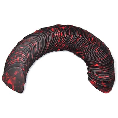 Celluloid Red Pearl Guitar Or Bass Pick - 0.46 mm Light Gauge - Thin 351 Shape - 12 Pack New image 1