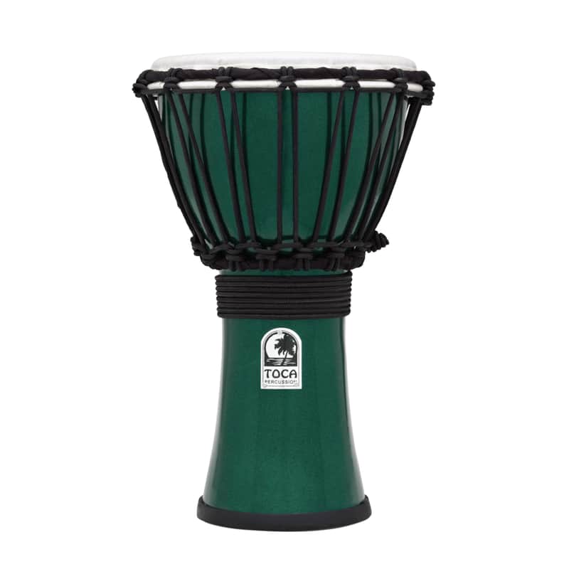 Toca Percussion TFCDJ-7MG ColorSound Djembe 7" (Green) - Djembe image 1