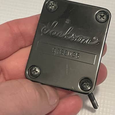 2000's Made in Japan Jackson DXMG Dinky Guitar Factory Black Neckplate & Screws (No Gasket) image 3