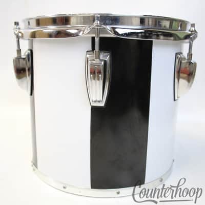 *Ludwig 10"x9"White/Black Concert Tom Drum Vintage 80s USA Monroe Keystone 6Lug* image 6