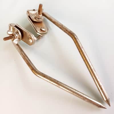 *WFL 2x Gull Wing Bass Drum Spurs Pair Legs Nickel Vintage 50s Ludwig Mount#1305 image 1