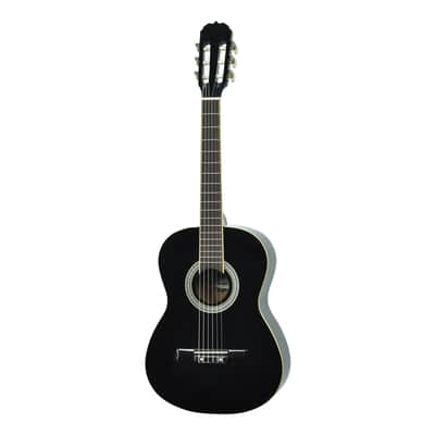 Martinez 3/4 Size Beginner Slim Neck Classical Guitar (Black) image 1