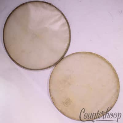 Leedy Super Uka Golden Anniversary Calf Skin Snare Drum Slunk+Indian Head 2x 14" image 1