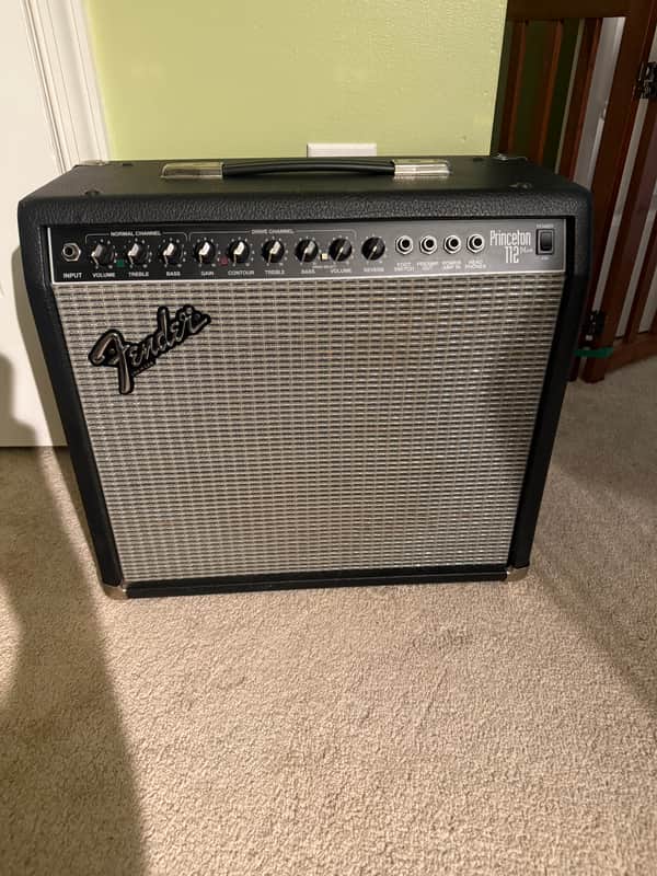 Fender Princeton 112 Plus 2-Channel 65-Watt 1x12" Solid State Guitar Combo 1995 - 1999 Black image 1