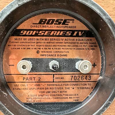 Vintage Bose 901 Series IV Direct /Reflecting Speakers image 6