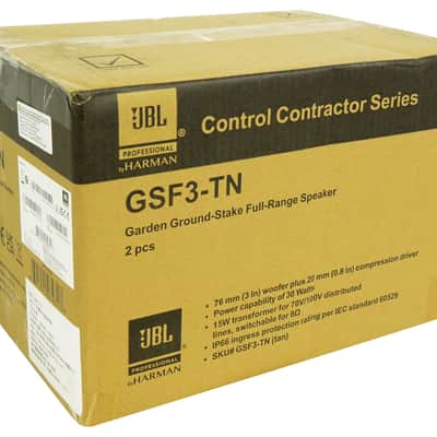 Pair JBL GSF3-TN 3" Landscape Ground Stake or Wall Mount 70v Commercial Speaker image 11