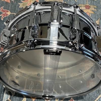 Ludwig 6.5x14" LM402BON Blue And Olive Badge Supraphonic Snare Drum image 6