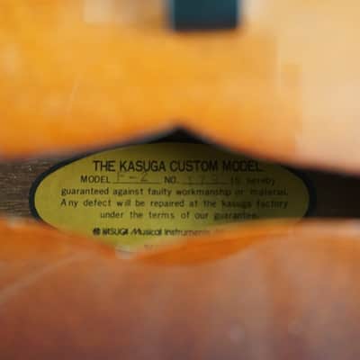 Kasuga F-2 Mandolin - MIJ Tobacco Burst Japan image 10