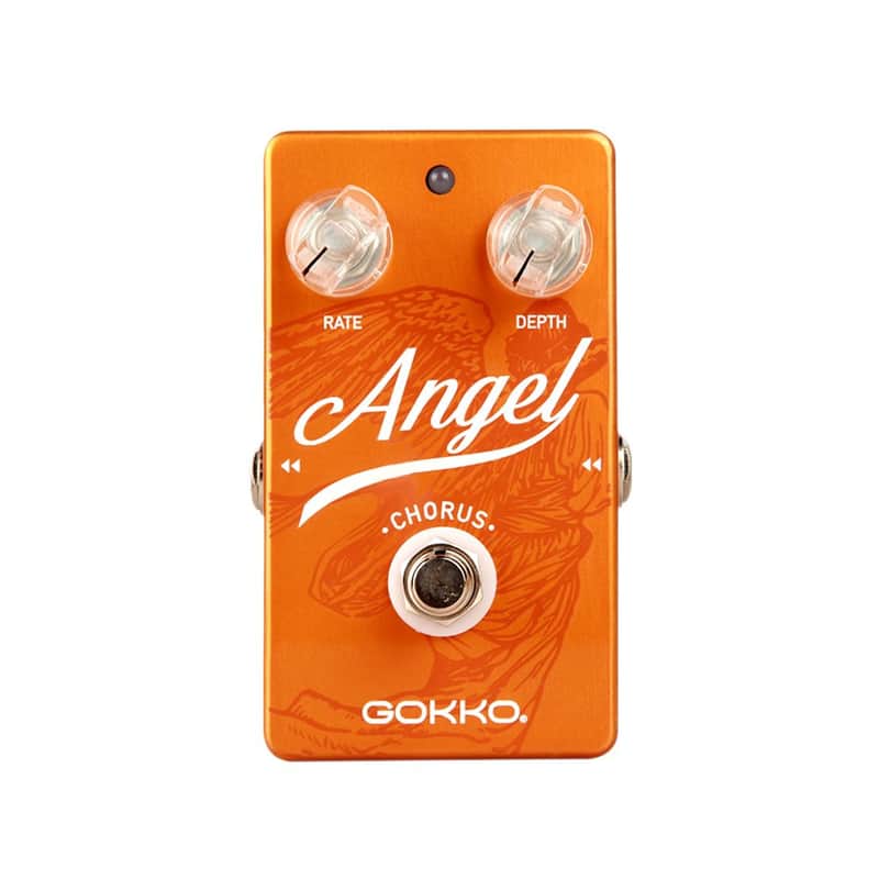 GOKKO GK-23 Angel Chorus Guitar Pedal, Compact Chorus Pedal for Electric Guitar, Classic Modulation Effects Pedal with Rate & Depth Controls, True Bypass Style Guitar Stompbox, 9V DC Center Negative image 1