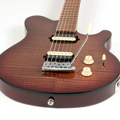 Ernie Ball Music Man Axis Super Sport with Tremolo 2021 - Roasted Amber Quilt image 19
